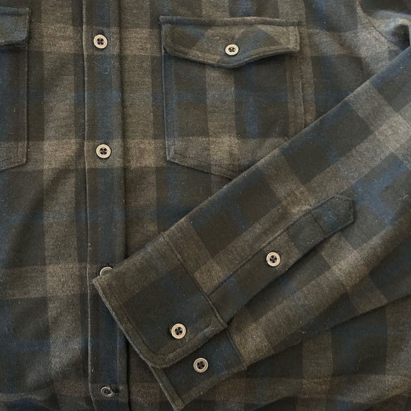 Age of Wisdom Plaid Flannel Stretch Knit Shirt With Two Chest Pockets XL - Picture 6 of 11